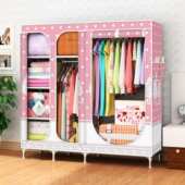 防尘加粗钢管衣柜布大号艺全封闭衣柜加固钢架密封简易布