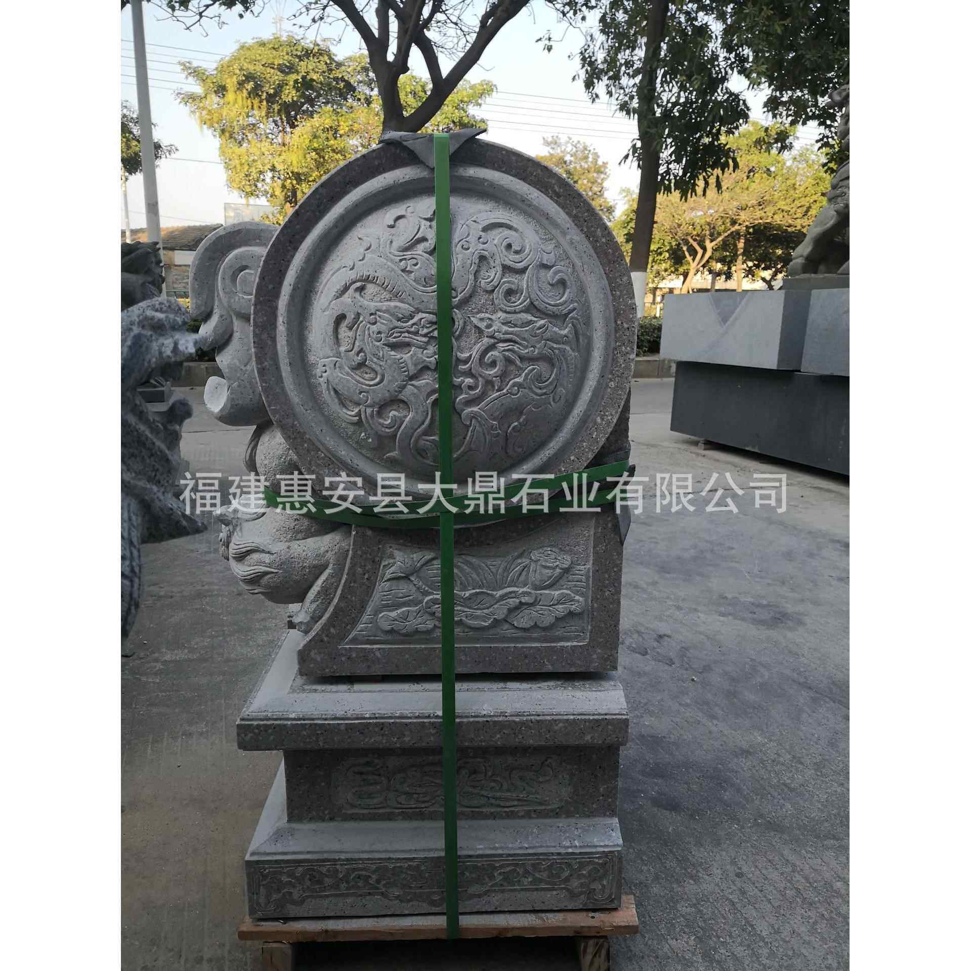 门墩抱鼓青石一对门当石墩徽派复古门口摆件石雕石鼓石材手工雕刻