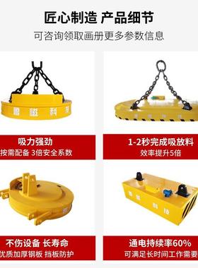 磁吊运立卧钢带EEV卷用家电磁吊具磁力吊厂起重电磁卷铁吊钢用电