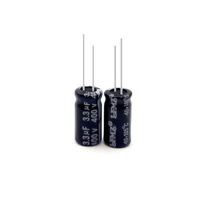 LFMZ厂家直销电解电容400v3.3uf 6x12/8x12长寿命105℃铝电解电容