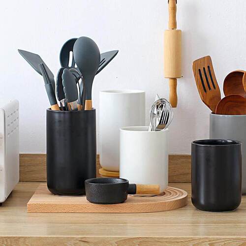Ceramic chopstick holder kitchen utensil storage bottle