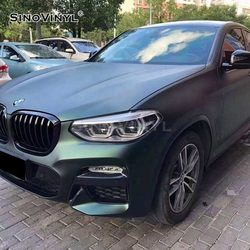 卡莱克超哑重金属碳灰全车改色膜哑光金属灰电光武士黑车身贴膜