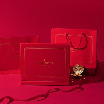 红色礼品盒子结婚伴手礼盒空盒超大号衣服包装盒生日长方形礼物盒