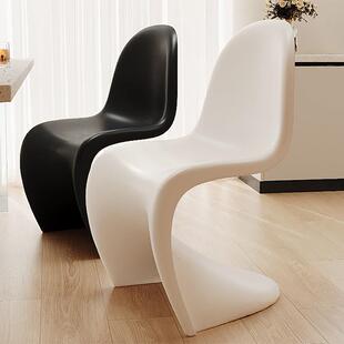 潘东椅家用餐椅创意白色塑料椅子靠背椅简约现代设计师款餐桌凳子