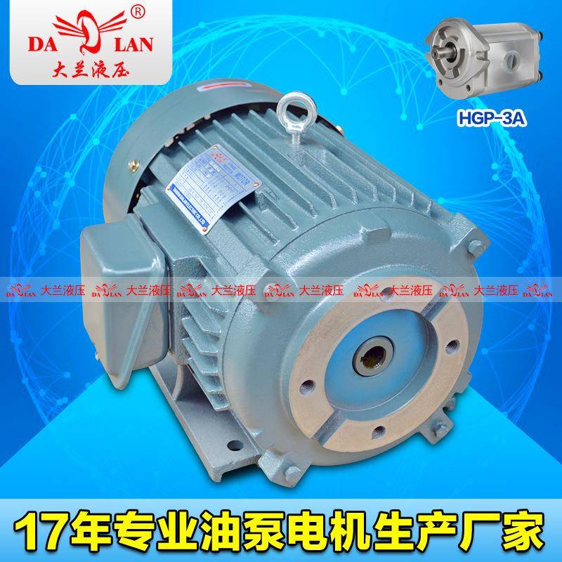 鞋机3HP5.5HP大兰DALAN液压电机HGP-3A油泵电机DL-112M-4-4W