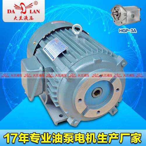 鞋机3HP5.5HP大兰DALAN液压电机HGP-3A油泵电机DL-112M-4-4W
