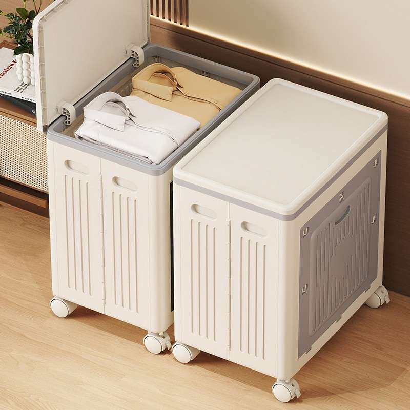 新款收纳箱大容量衣服被子整理箱家用可折叠翻盖儿童玩具储物柜子