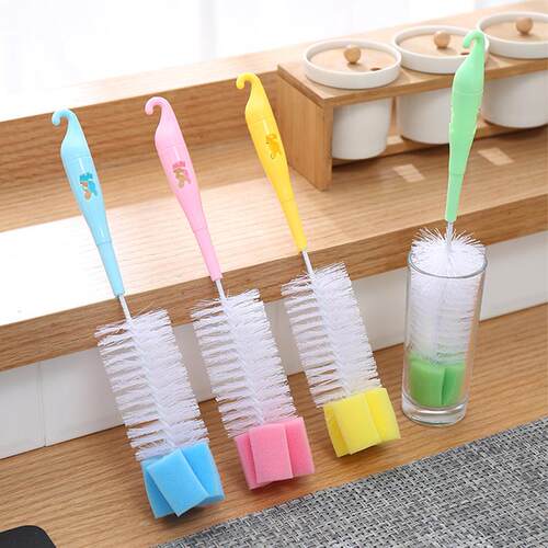 Long-handled brush for cleaning cups, mugs, and bottles. Thi