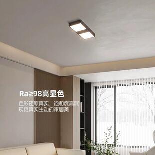 2025新款客厅无主灯照明筒灯餐厅卧室极简超薄智能双头明装吸顶灯