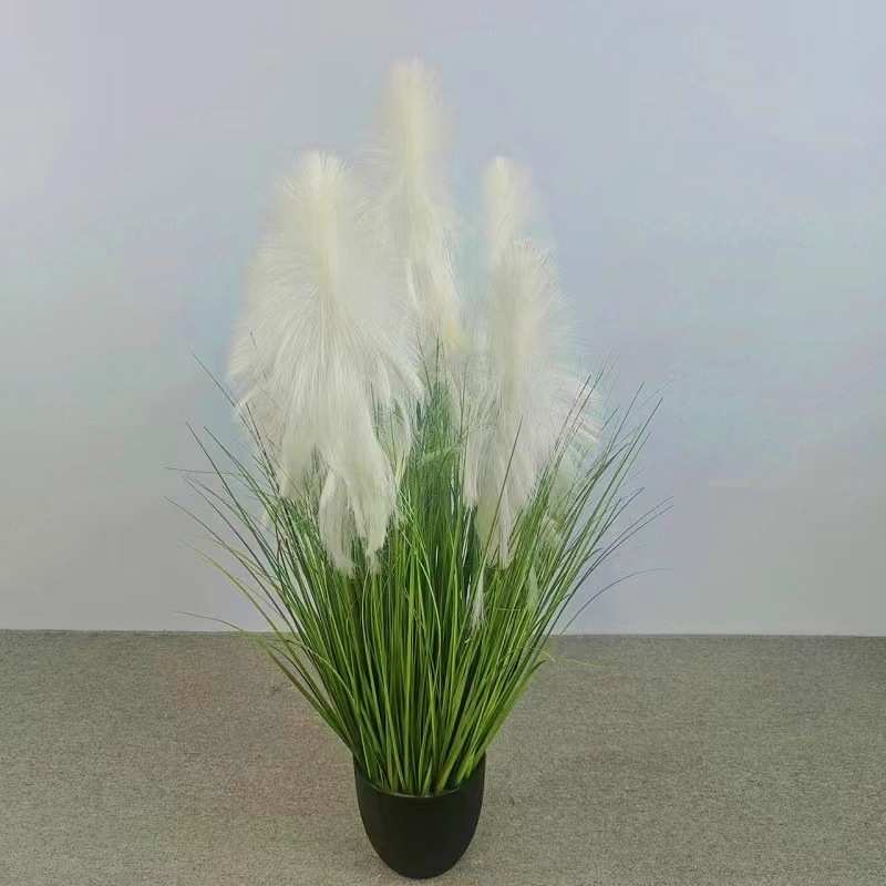假假仿真盆栽花绿摆件芦苇仿真植物植景盆栽花盆造景室内装饰大型