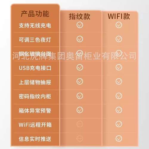 保险柜虎牌新款现代轻奢家用卧室床头柜保险箱保险柜一体小型51cm