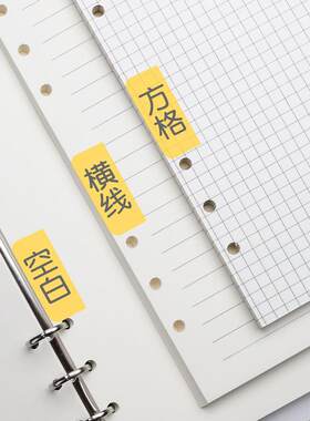 活页无品牌/本a5可拆卸笔记本子格替换芯B5页9孔横线网空白活纸A