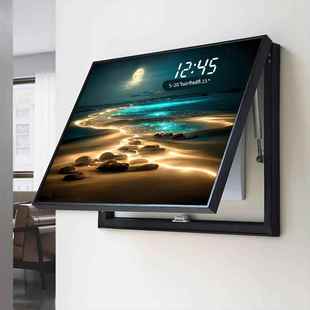 海景电表箱装饰画现代轻奢电子屏时钟表电闸开关盒配电箱遮挡挂画