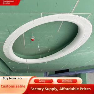 圆形天花板形状灯Grg灯槽定制椭圆形弧形天花板石膏板弯曲异形装