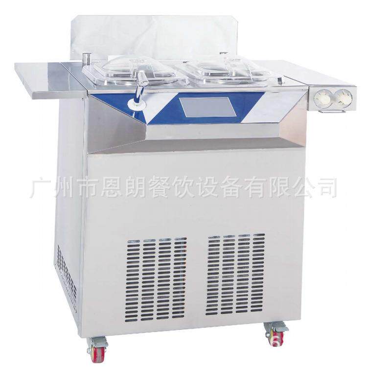 厂家新款110V二缸冰激凌凝机gelatomachine智能冷萃酸奶机