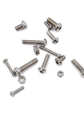 880PCS 304不锈钢盘头内六角螺丝配螺母平垫组合套装 可贴标签