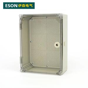 伊森防水配电箱 400*300*160 塑料密封户外阻燃ABS 透明防尘箱