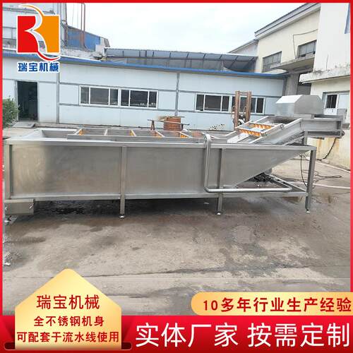 小龙虾气泡清洗机全自动净菜加工清洗机压喷淋果蔬清洗机