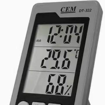 CEM DT-322台式温湿度表 办公桌带闹铃给您温度表DT322型温度表