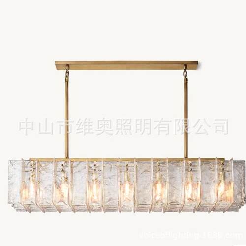 长方形玻璃吊灯欧美认证可来图来样欢迎到厂考察洽谈