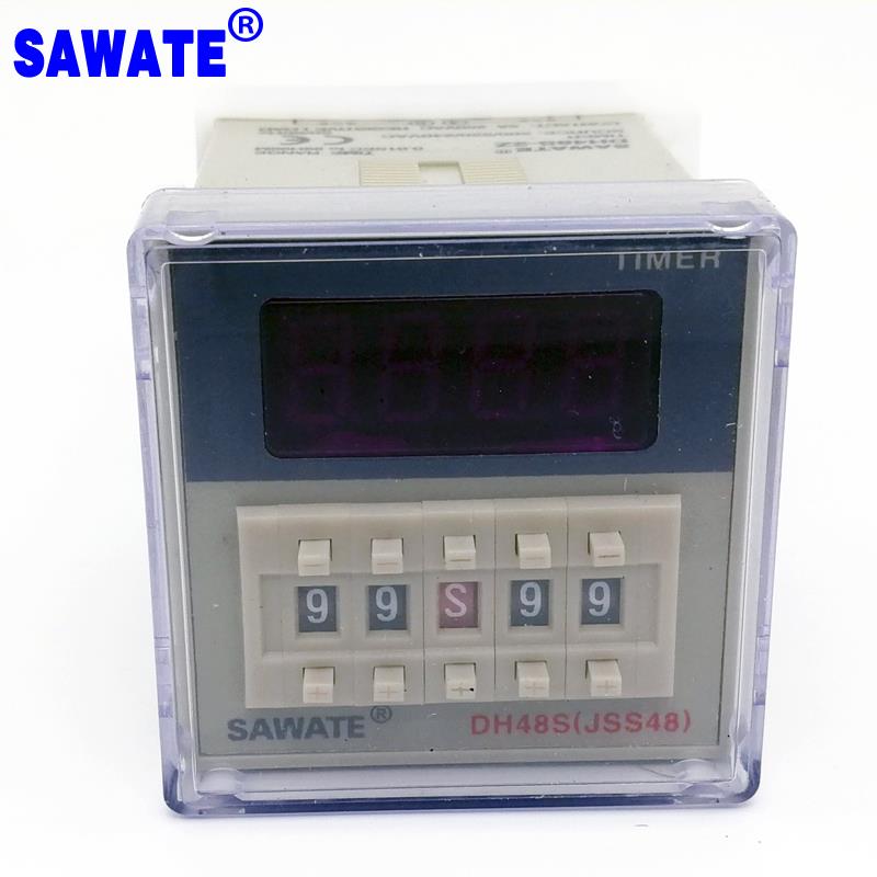SAWATE电子数显高精度时间继电器DH48S-2Z全自动延时计时器定时器