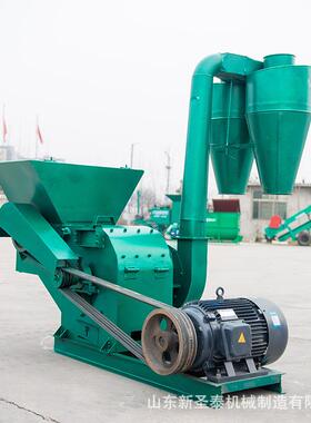 农用秸秆稻草粉碎机效果沙克龙除尘秸秆稻草粉碎机锤片式粉草机