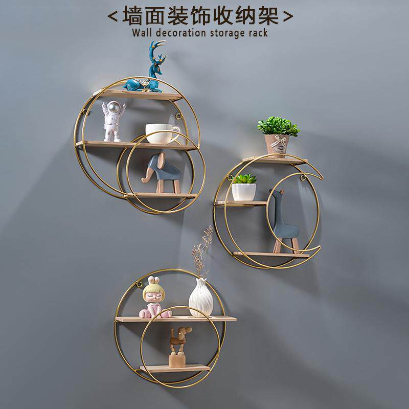 北欧ins风创意餐厅墙面装饰架墙壁收纳架奶茶店墙上置物架免打孔