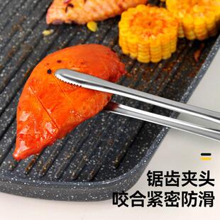 04不锈钢食品夹烤肉夹子食物夹网红煎牛排夹专用面包夹菜烧烤夹