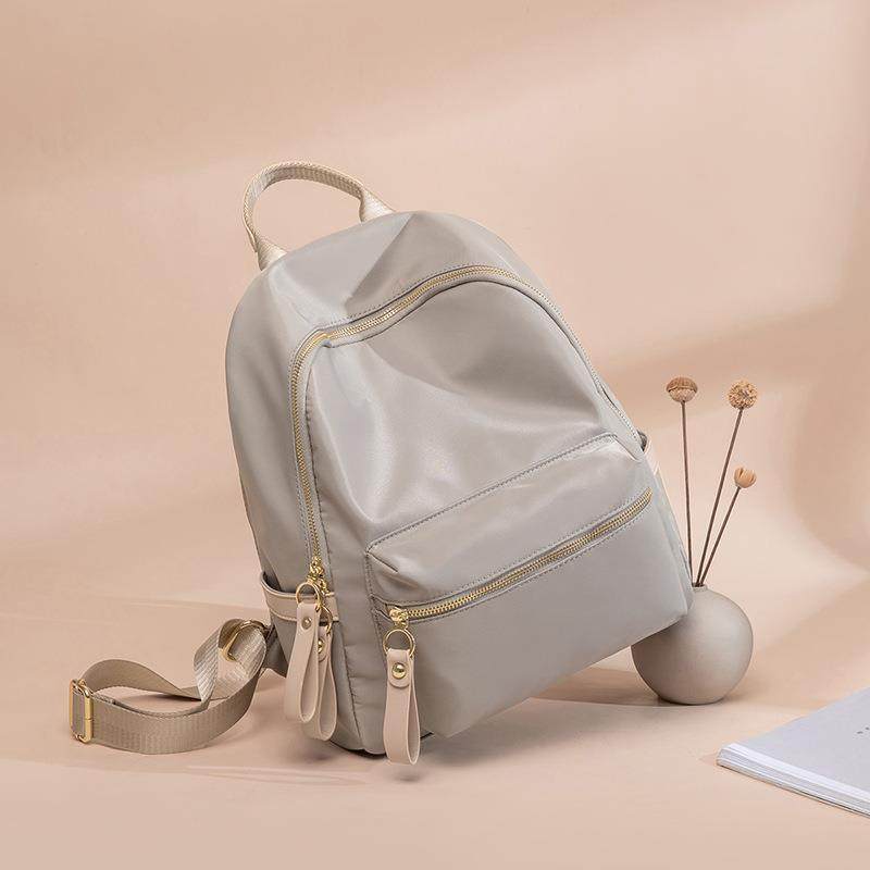 双肩包女年新款韩版潮牛津布尼龙帆布百搭时尚小背包大容量