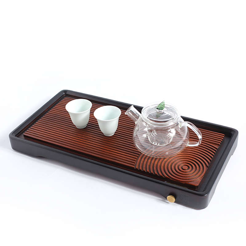 祥福新款现代简约高端竹制家用干泡台茶台茶具托盘茶海茶几茶盘