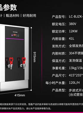 定商用步直进式开出水器商用饮水机时120L/H水量XLK开水机