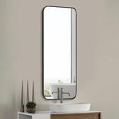 黑漆环保铁哑喷艺玄关装 饰镜现代简约浴室化妆镜落936地镜壁挂镜