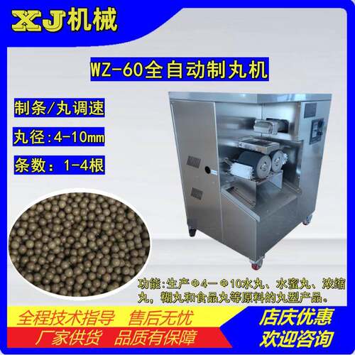WZ-60全自动中药制丸机商用搓丸机水丸蜜丸珍珠丸挤丸机1-4根条