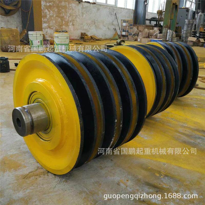 2吨铸钢热轧起重机定滑轮组钢丝绳轨道滑轮双梁吊钩滑车抓斗滑轮