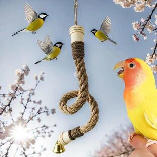 Rope Perches For Bird Cages Swing Stand For Parakeets
