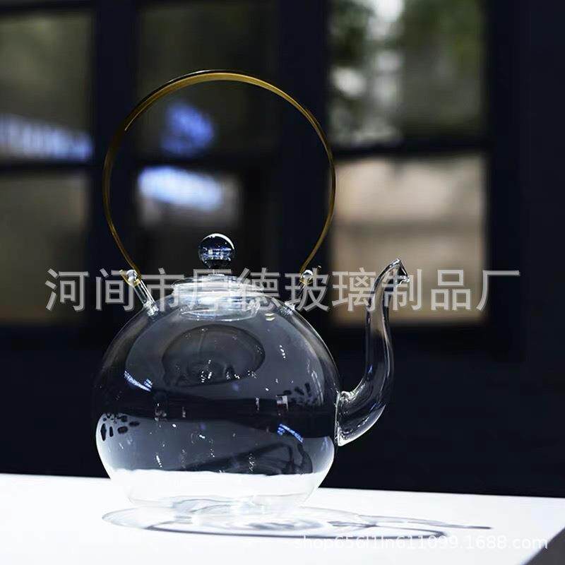 瓘玉星空星辰玻璃壶硼硅玻璃提梁壶可明火电陶炉家用加厚煮茶壶