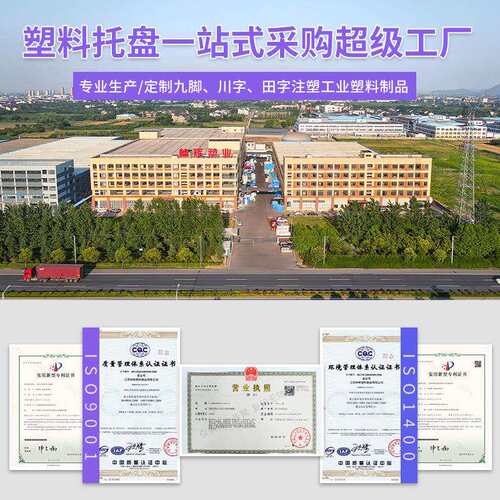 新款直销塑料托盘 新料1210仓库防潮垫网格九脚物流平板移动塑胶