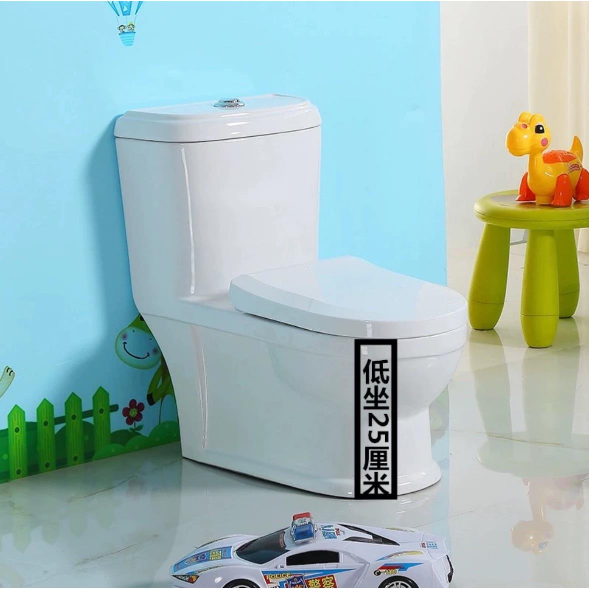 幼儿园彩色儿童马桶陶瓷抽水坐便器工程专用卡通宝宝卫生间座便器