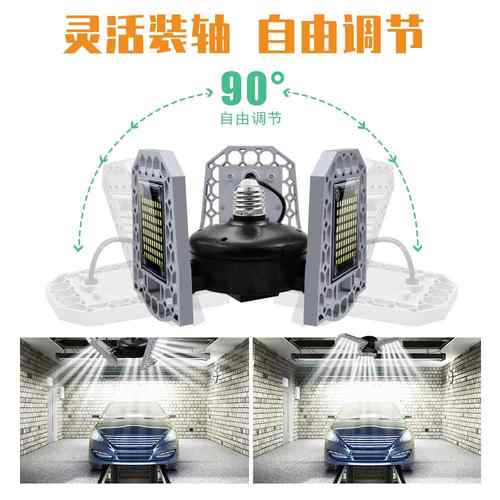照100-277V车库灯E26防水三OIF叶W变形灯1厂房00W80W6明0工矿灯