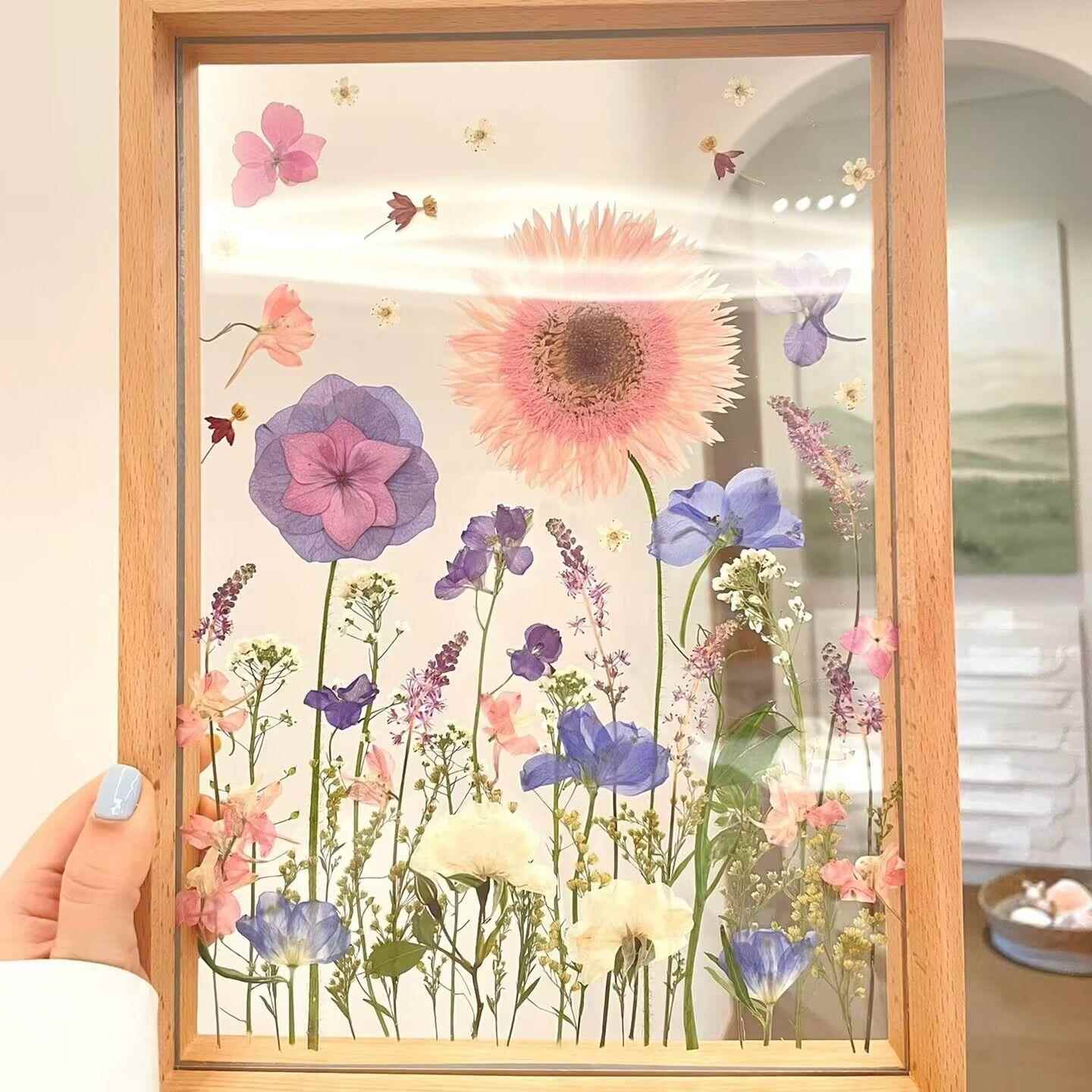 亚克力相框透明画框儿童手工diy玻璃画教师节绘画材料木质展示框