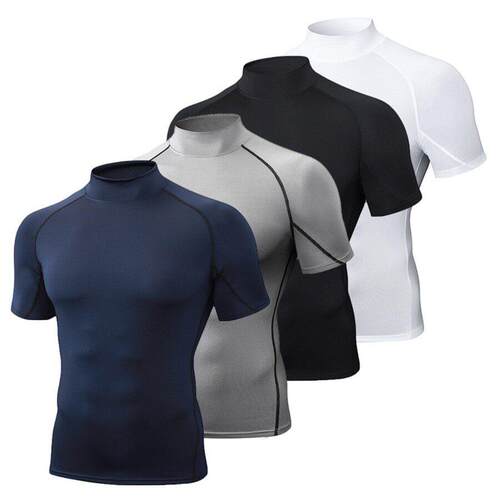 Shirt Summer High Neck Tight Fitting Quick Drying Clothes
