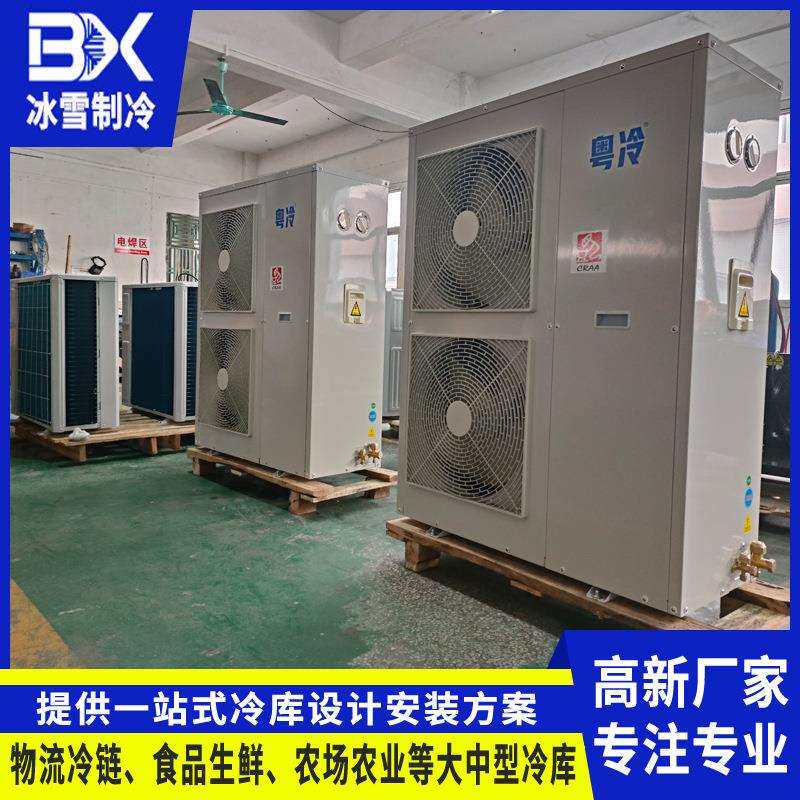 6P风冷式冷凝机组恒温车间保鲜库冷藏库冷冻库用制冷低温稳定冷库