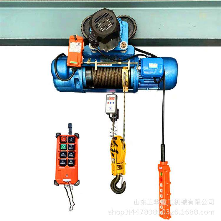 小型铝壳机电动葫芦220v80V1吨1.5吨快速升降装修起重机家用