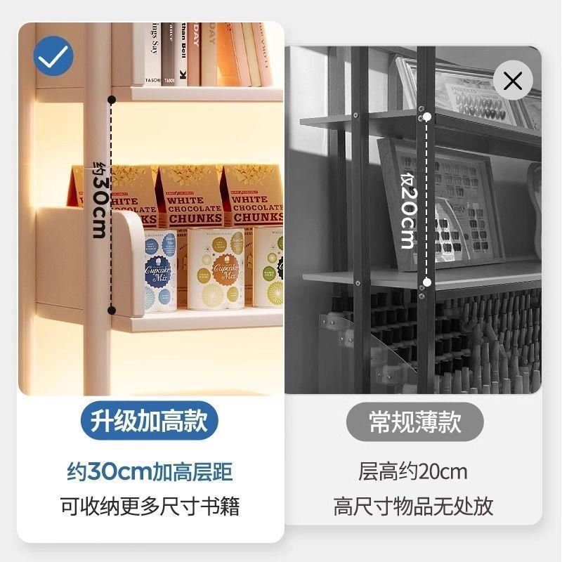 置物架落地多层收纳架子简易书架铁艺客厅储物架展示货架家用书柜