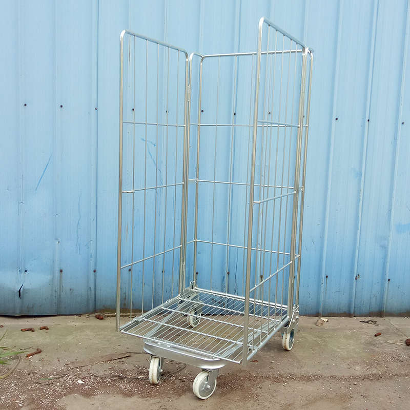 镀锌底座笼笼分拣台车车仓储u仓库推车物流欧式型收纳超市装卸车