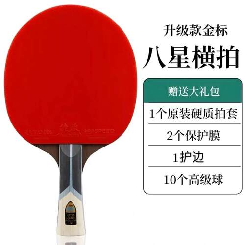 正品友谊横729乒乓球拍拍专业级拍金标六星单学生兵乓球九星拍正