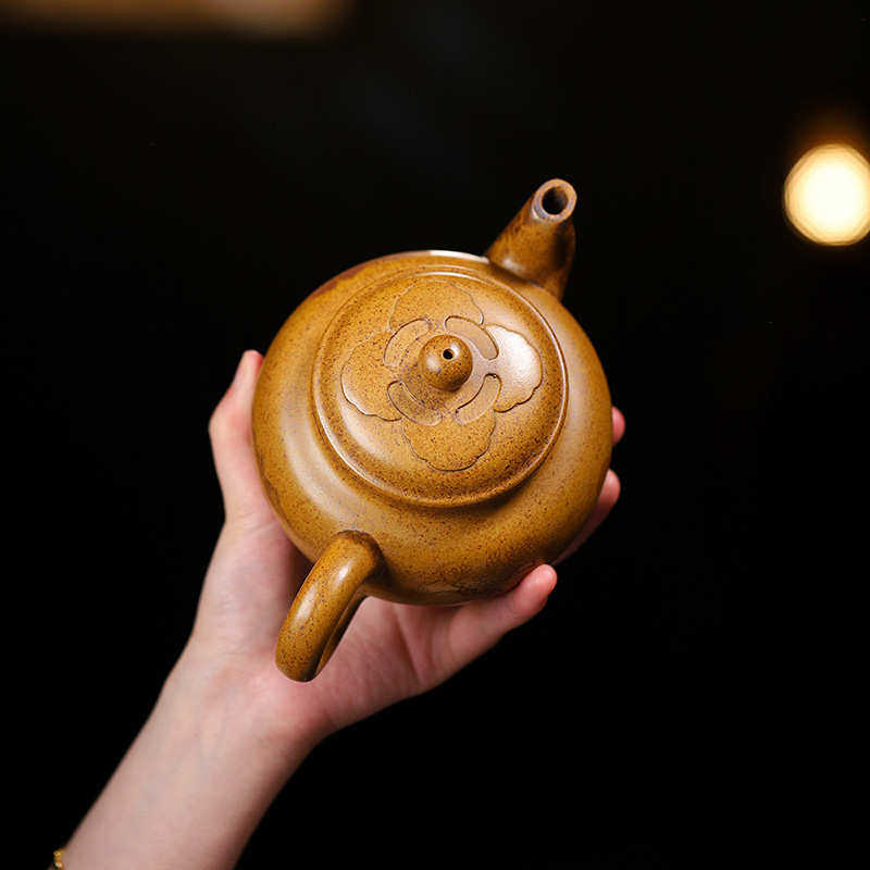 批发原矿高温段泥手工530毫升大彬如意人物图像紫砂壶大容量茶壶
