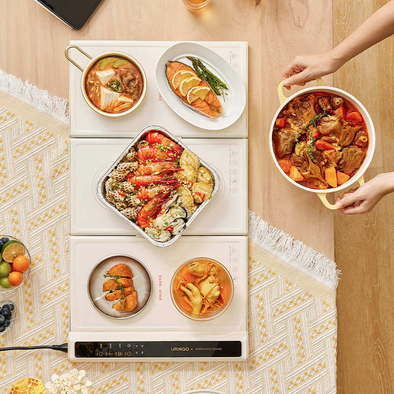 七彩叮当暖菜板家用多功能可折叠保温板调温板桌面加热暖菜热菜板