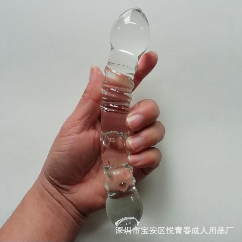 Glass-made femalemasturbation toy fake phallus adult product