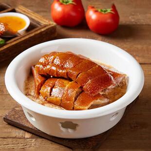 烧鹅盘子烤鸭专用菜盘白加热保温炉商用创意粤菜餐厅私房菜餐具